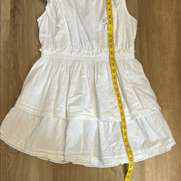 BB Dakota by Steve Madden White Tiered summer Midi Sundress size L - Picture 8 of 9